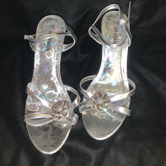 Hot tomato silver sparkle shoes worn once - Picture 3 of 4